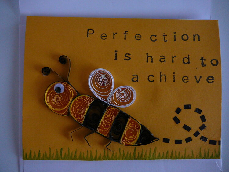 Quilled Bee card