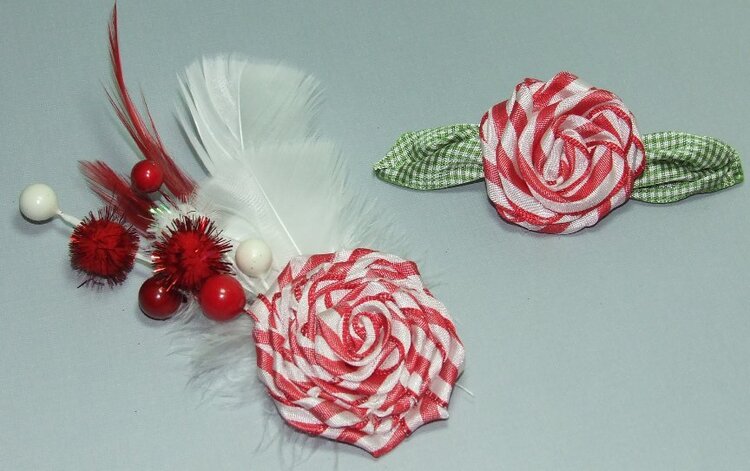 handmade candy cane roses