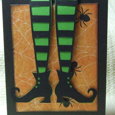 whitch legs halloween card