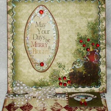 merry and bright easel card