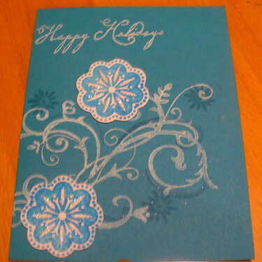 Turquoise Holiday Card