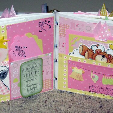 Baby Girl Paper bag Album inside pages