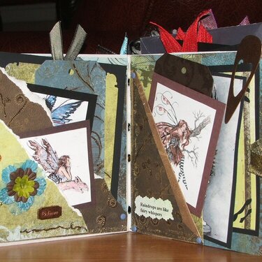 fairy paper bag album pages 1 and 2 inside
