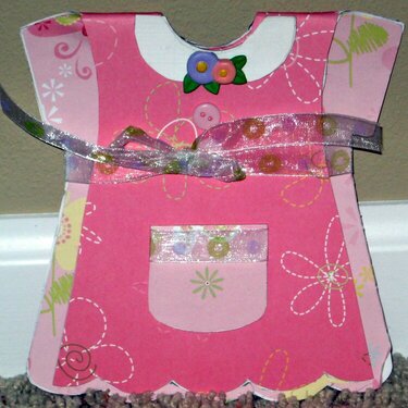 Mini Chipboard Album-Baby Girl Dress