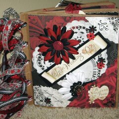 Wedding-Black/white/red paper bag album