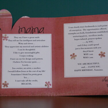 inside of b-day card for mama