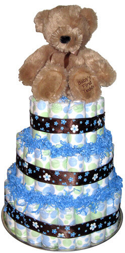 Diaper Cake with Bear