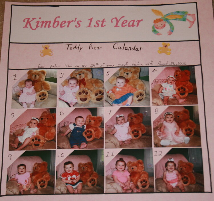 Teddy Bear Calendar