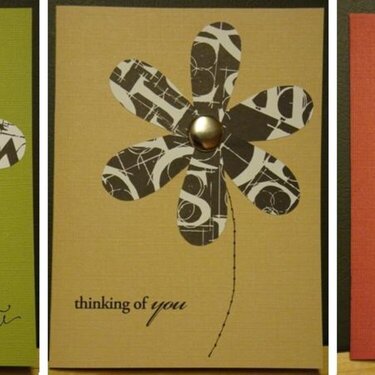 flower card trio