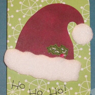 Santa&#039;s hat minicard