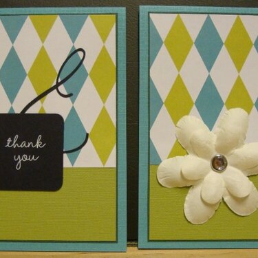 Teal &amp; lime cards