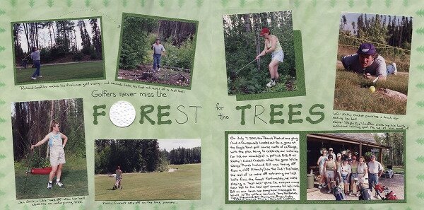 Golfers never miss the FOREst for the TrEES