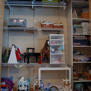 My Closet (being overrun with AG stuff!! :)