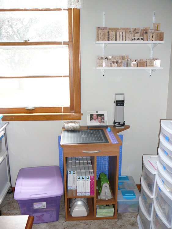 Stamp Shelves and Die cutting Storage