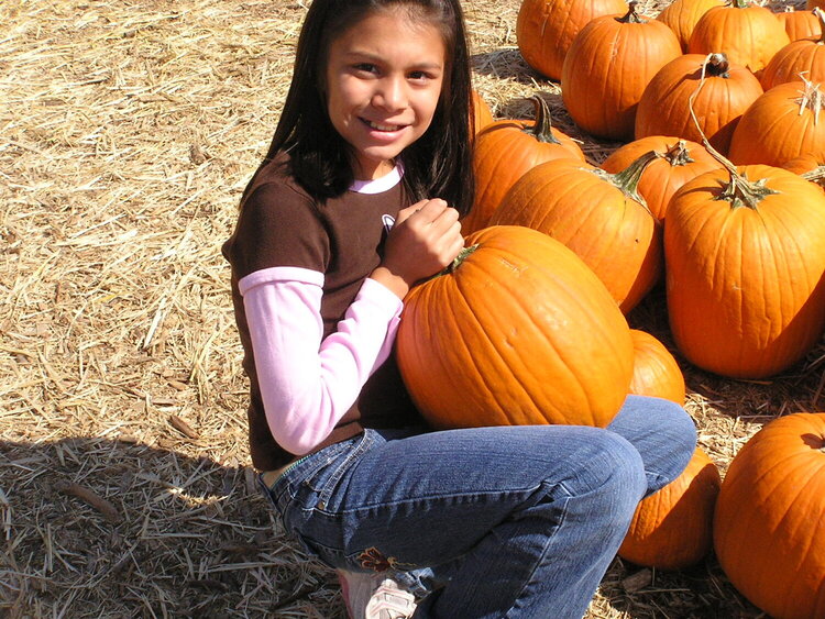Kenia and Her Pumpkin