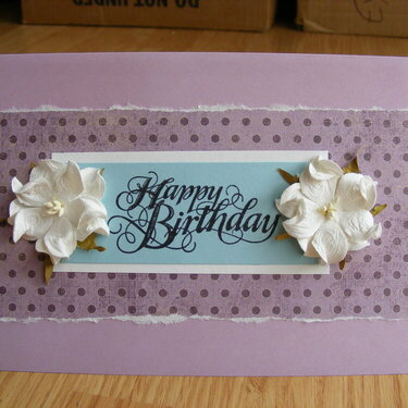 Purple and Blue Birthday Card