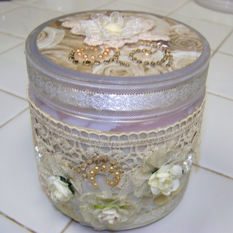 Beige Altered Lotion Jar