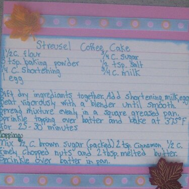 Struesel Coffe Cake