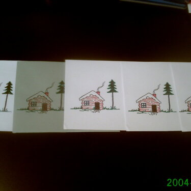 The envelopes for the Christmas cards