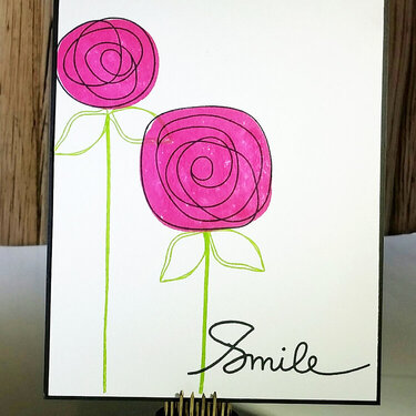 Smile Stamped Card