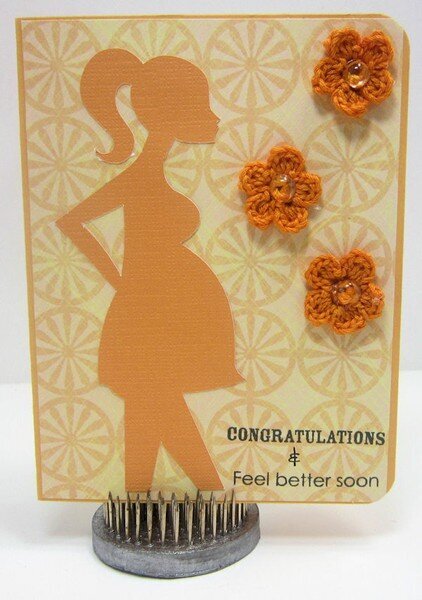 Pregnancy Card using Silhouette Cameo