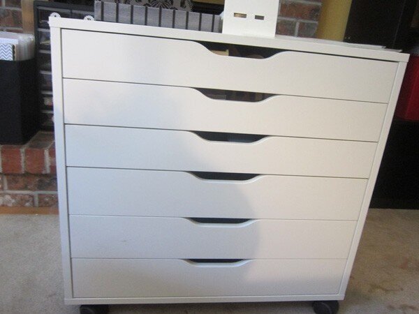 Ikea Alex drawer unit - ribbon and punch storage