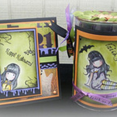 Halloween Card and Paint Can set
