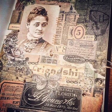 Tim Holtz Inpsired Layout