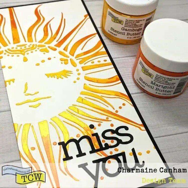 Dramatic Cards With Stencil Butter