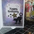 Birthday sentiment of Halloween card