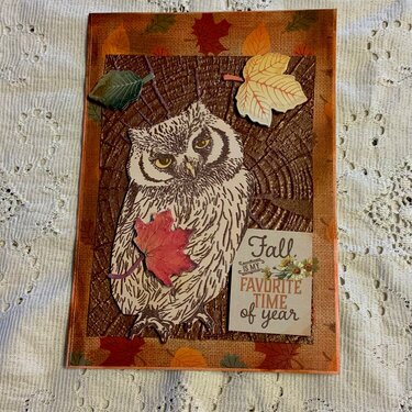 Fall Owl card