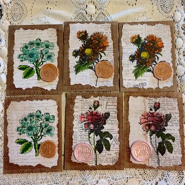 Vintage flower garden notes