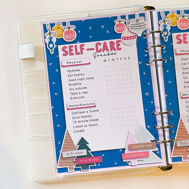 Self-Care Tracker -- Hybrid Planner Page