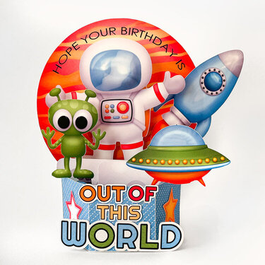 Space-Themed Pop-up Birthday Card