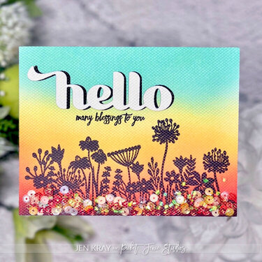 Hello, many blessings to you, full front tulle shaker card