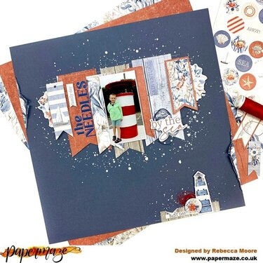 12x12 Scrapbook Layout - P13 Paper Products Sea La Vie