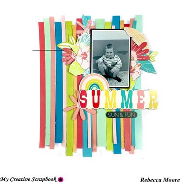 Summer - 12x12 Scrapbook Layout - Pretty Little Studio Hey Summer