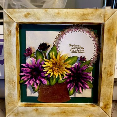 Cactus-Dahlia in a frame