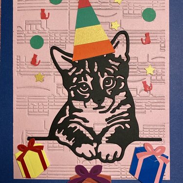 Kitty Cat Birthday Card - Children