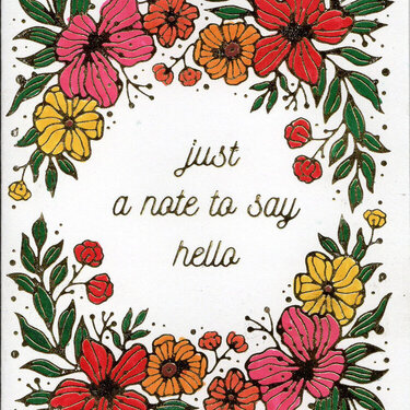 Just A Hello Note