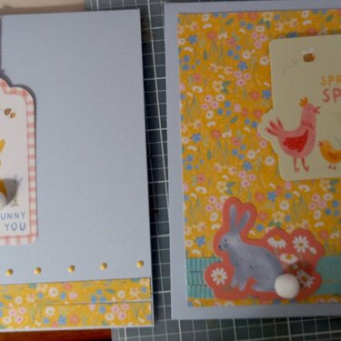 Easter cards from Farm Stead Easter card making kit.
