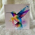 Rainbow Hummingbird 1 Tent Card