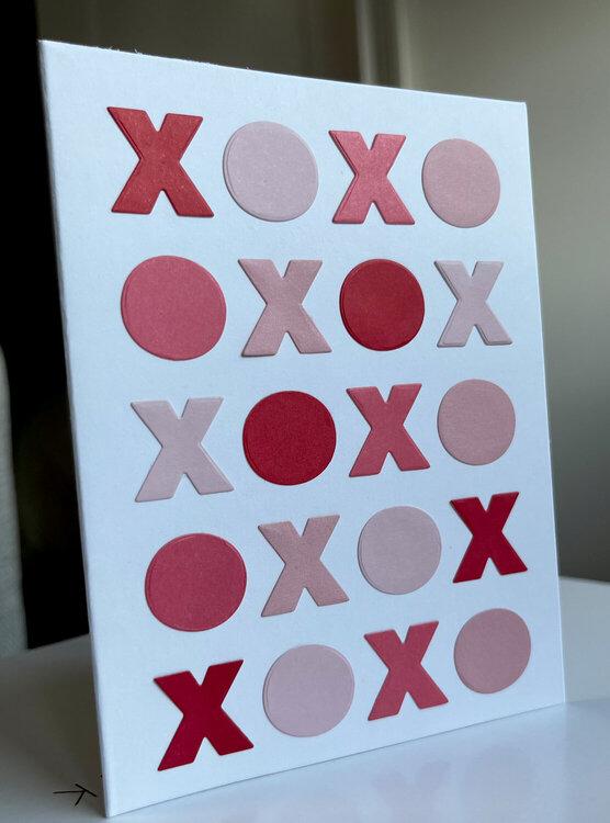 XOXO Pink Valentine&#039;s Card