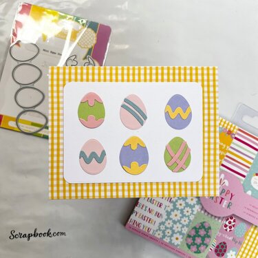 Gingham Easter Egg Card