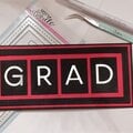 Grad & 4 letter slimline alphabet cards