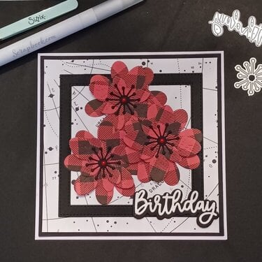 Female floral birthday card