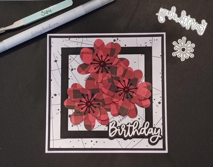 Female floral birthday card