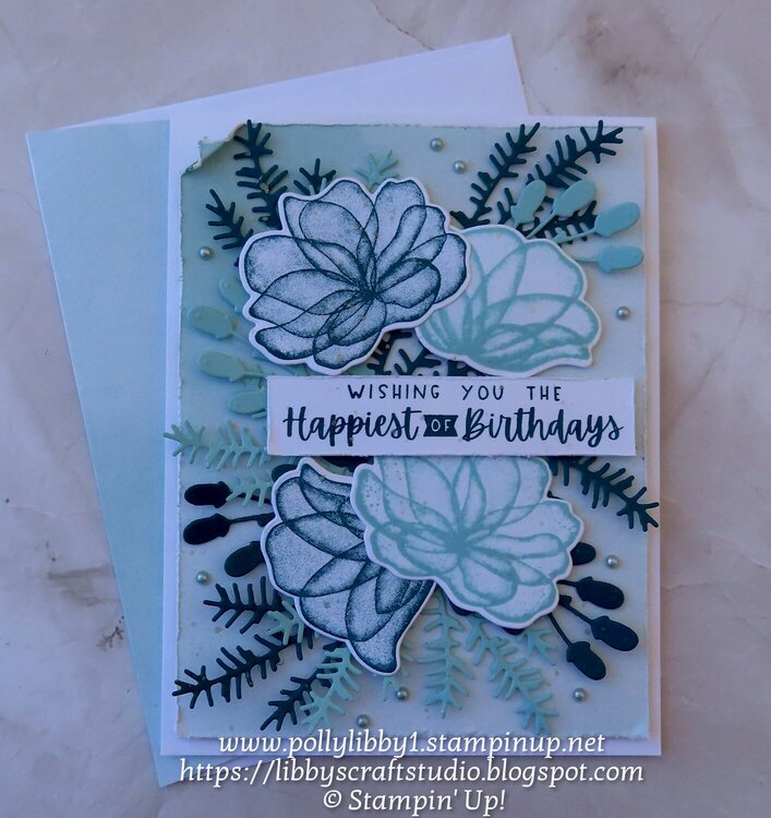 Translucent Florals Birthday Card