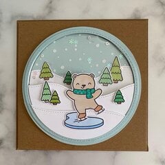 Lawn fawn polar bear shaker card