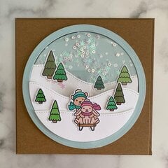 Lawn fawn snow shaker card